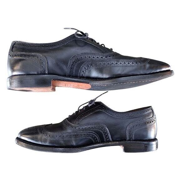 Brooks Brothers 1818 Wingtip Oxford Shoes, Size 12 D, Black main image 5